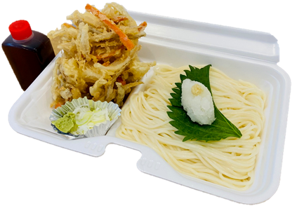 野菜かき揚げひやむぎ