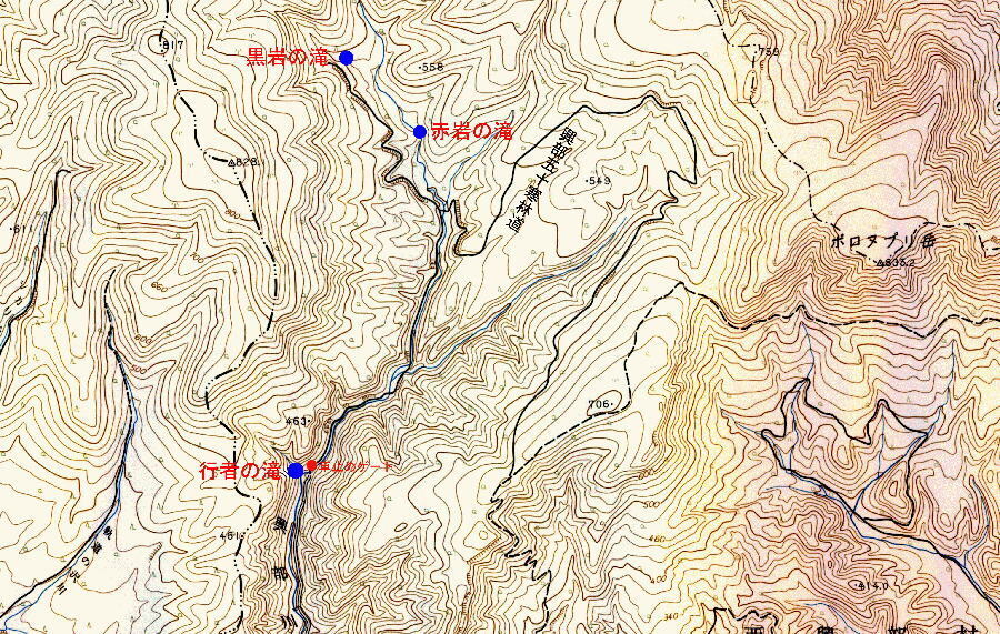 行者の滝の詳細地図