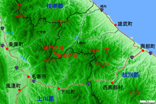 神門の滝の地図