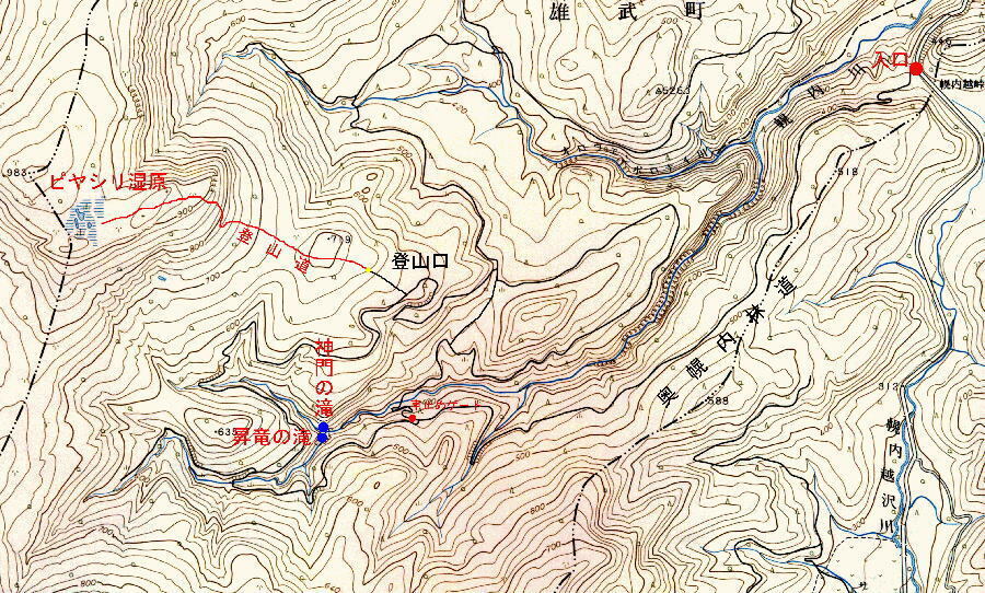 ピヤシリ湿原の詳細地図