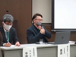 森田代表取締役より農場の取組を講演