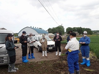 審査方法をほ場で確認